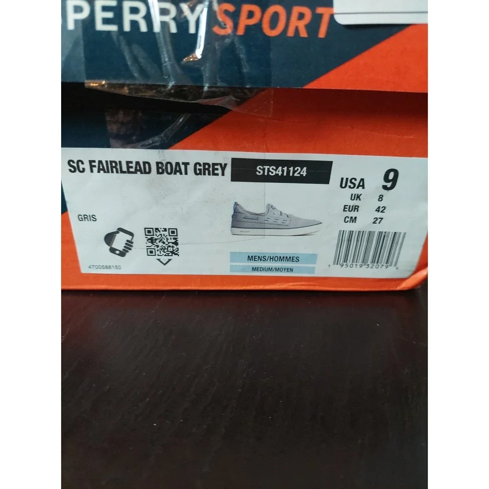 Sperry Sport Men's SC Fairlead Moc Sneakers/Boat Shoes Grey STS41124 Sz 9 NEW!